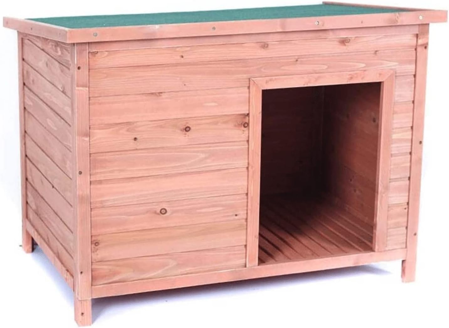 Outdoor pet House,Pet House Dog House Cat House,Wooden Outdoor Pet Log Cabin Kennel,Easy to Clean (Size : 109x75x80cm) ()