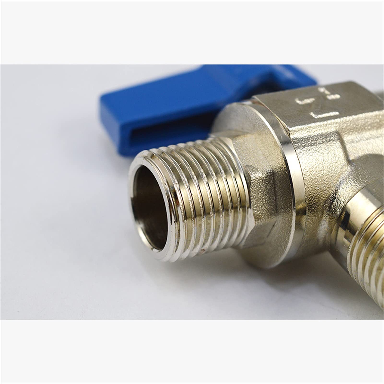 Valvola a sfera triangolare a passaggio pieno a grande portata - Rame elettrolitico 1/2" e 3/4" maschio for scaldabagno e gas naturale(Yellow handle,0.75Inch)
