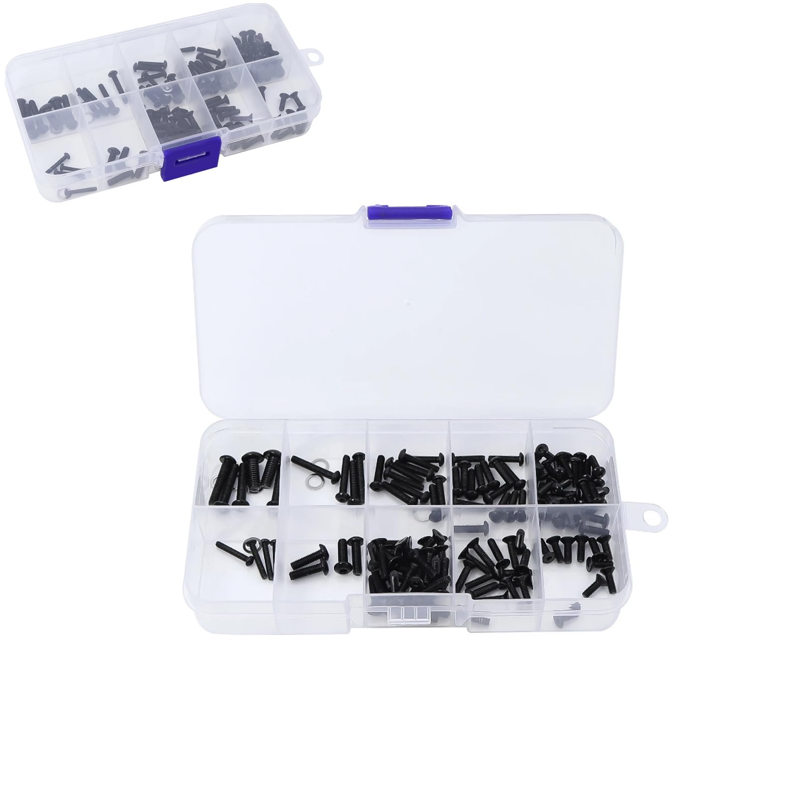 JOYSOG Stainless Steel allen screws Assortment Kit for MJX Hyper Go 1/16 16207 16208 16209 16210 H16 / 1/14 H14BM 14209 14210 14301 14302 14303 RC Screw Set Kit