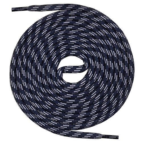 Mount Swiss runde Schnürsenkel für Wanderschuhe, Trekkingschuhe und Arbeitsschuhe - extra reißfest - ø 5 mm - Längen 70cm -220cm aus Polyester I Made in Europa