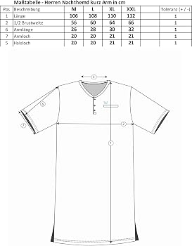 Camicia da notte da uomo, a maniche corte, in cotone, con bottoni, da notte, da uomo, comoda, con scollo a V, a maniche corte, morbida, Nero , XXXL