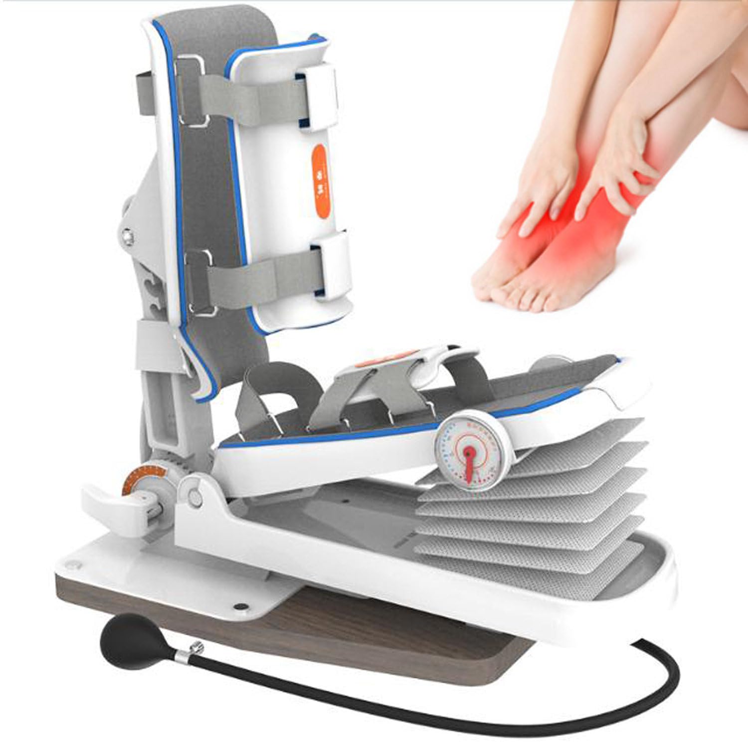 Oiyeknrd Ankle Joint Rehab Training Equipment,Ankle Rehabilitation Trainer,Ankle Post-Operative Trainer,Electric/Manual Control,For Post-Fracture Rehabilitation Manual