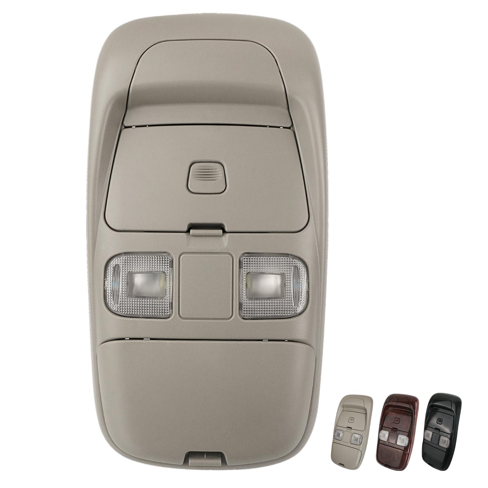 Overhead Console LED Dome Map Light Lamp | for Dodge Ram 1500 1999-2001, Ram 2500 3500 1999-2002 Truck | Replaces SN96TL2AA Interior Cab Lights Storage Assembly (Gray)