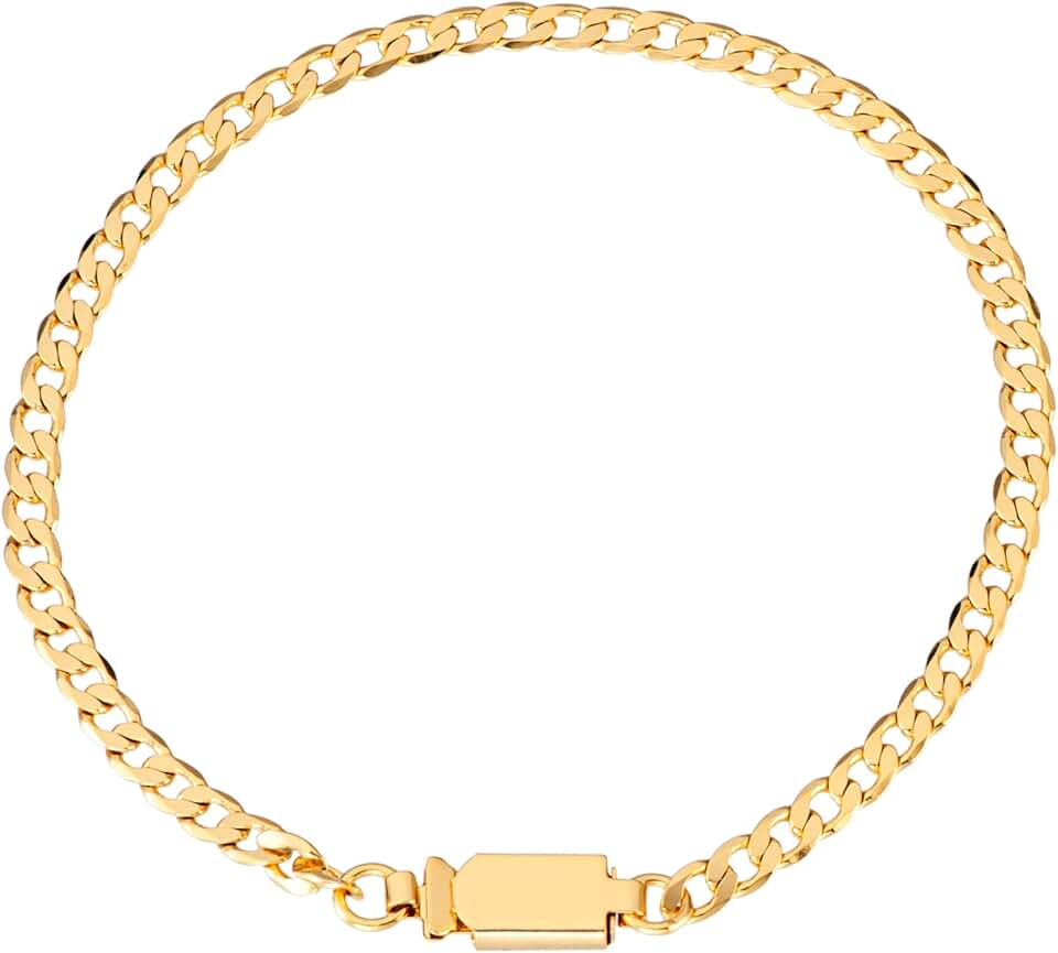 Pulseira Grumet Com Fecho Gaveta Banhado A Ouro 18k