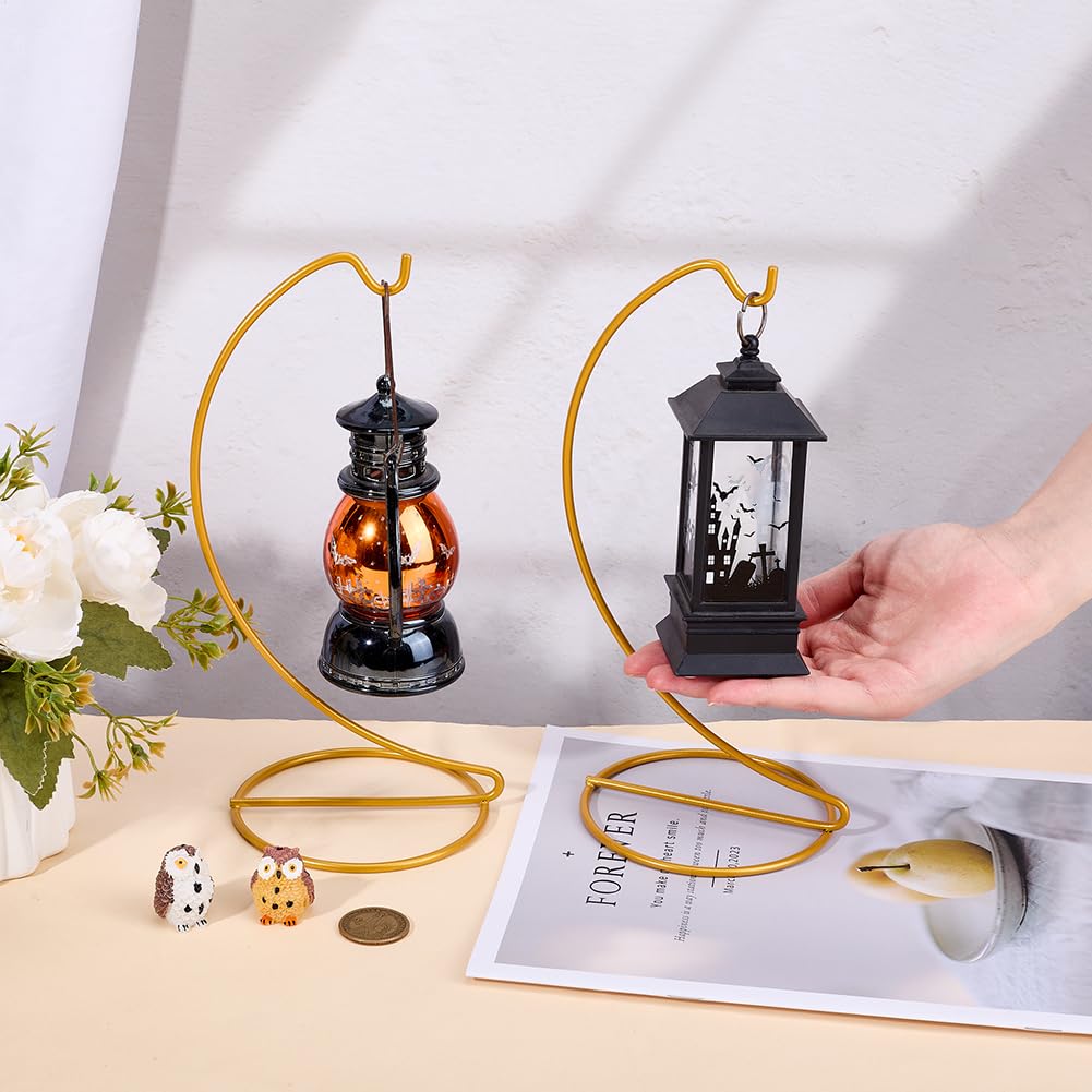 2 Supports Suspendus Décoratifs En Fer Argenté - Pour Boules De Verre, Plantes Aériennes, Terrariums - 23 Cm