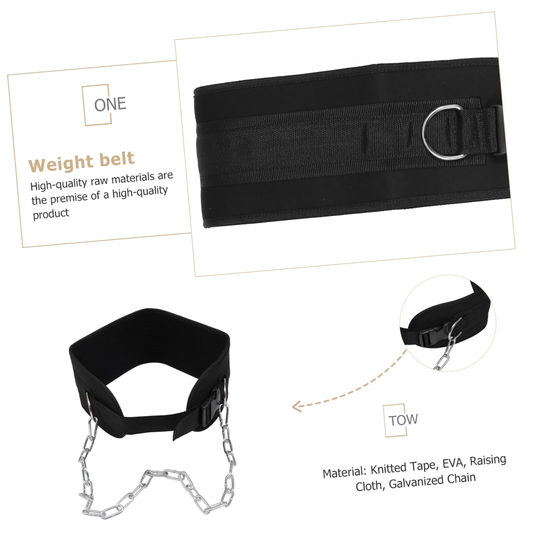 SUPVOX 1pezzi Cintura Per Sollevamento Pesi Con Catena Galvanizzata Attrezzatura Per Allenamento Muscolare Per Dips e Trazioni Protezione Della Vita Accessorio Fitness Per Uomini e Donne
