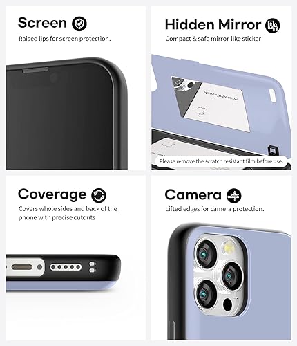 Miniatura 6 de GOOSPERY Parachoques magnético para puerta compatible con iPhone 13 Pro, funda con tarjetero, cierre automático de fácil imán, doble capa, Lila