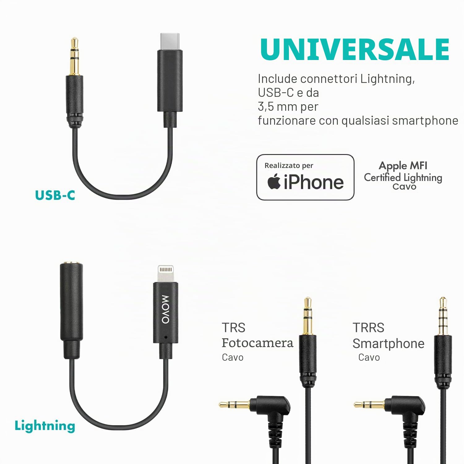 Movo iVlogger-PRO Kit di Vlogging per iPhone/Android - Kit di Avviamento YouTube per Creatori di Contenuti - Accessori: Treppiede per Telefono, Supporto per Telefono, Luce RGB e Microfono VXR10