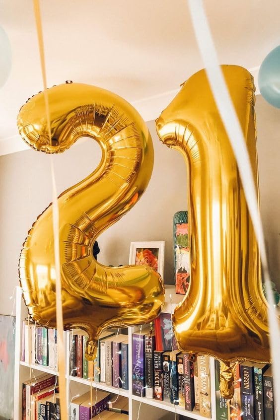 Gold Number 50 Balloon 40 inch, 50 Number Balloons, 50th Gold Birthday Decorations, 50 Year Old Women Men Golden Party Supplies - Image 3