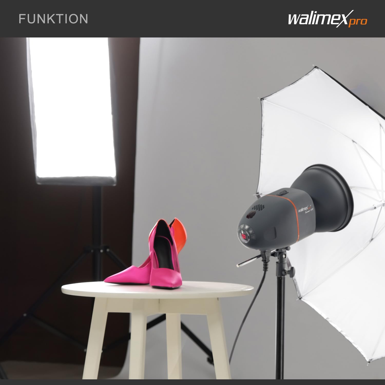 Walimex Pro 2-in-1 Reflex-/Durchlichtschirm (84 cm) weiß
