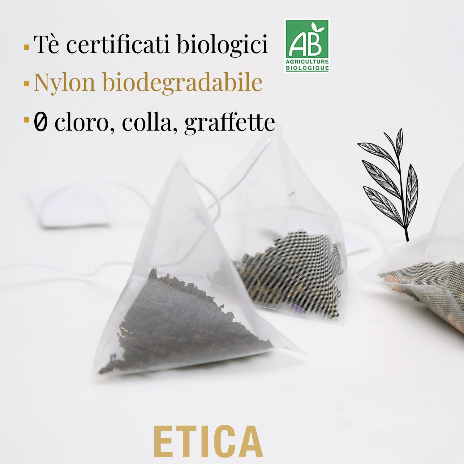 ORIGEENS Cofanetto TE BIO L’ESSENTIELLE | Assortimento di Te Verde, Nero, Bianco, Rooibos | Confezione Regalo 48 bustine di tè piramidali