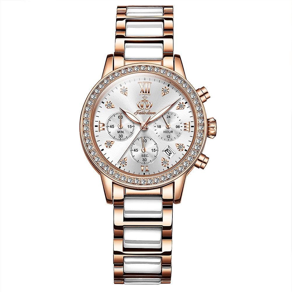 Orologio da donna impermeabile semplice al quarzo con strass