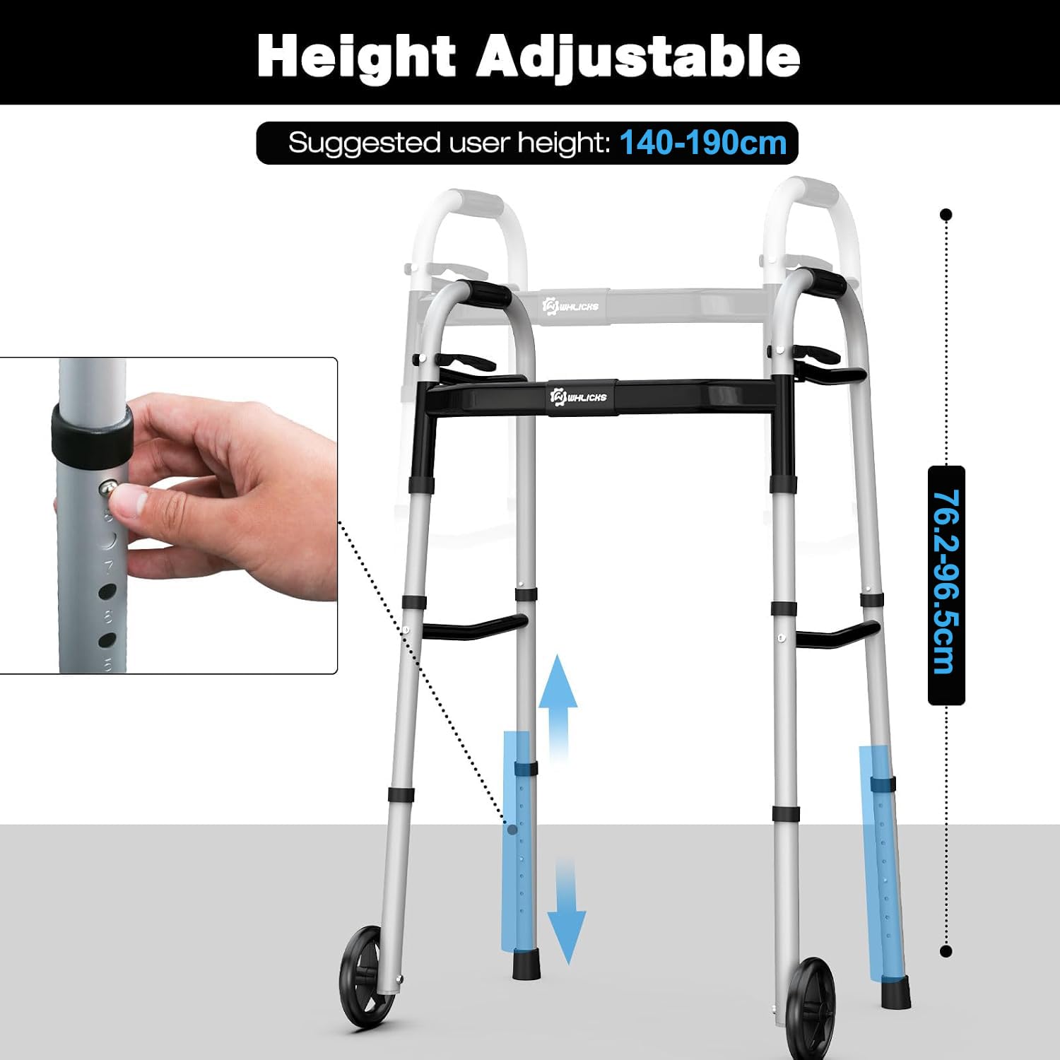 Andador plegable de aluminio ligero