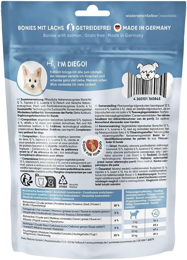 Yummeez Hundeleckerli Lachs 175 g, 4er Pack (4 x 175 g)