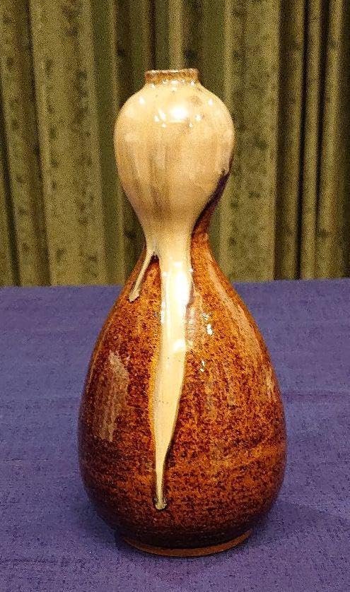 膳所焼花入 膳所焼 花入れ 24cm 伝統工芸品 茶道具 – 膳所焼窯元陽炎園