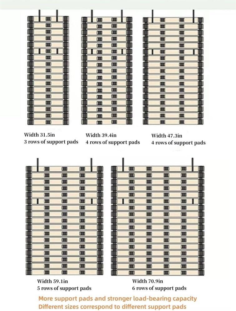 Foldable Roll-Type Wood Slatted Bed Frame, Folding Ranked Skeleton Hard Board, Floor Mattress for Bedrooms, Guest Rooms, or Dormitories(74.8 * 35.4in)
