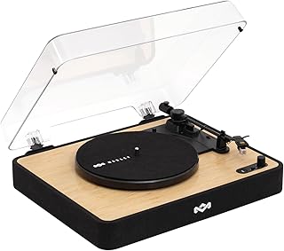 House of Marley Revolution Wireless Turntable - Bluetooth Record Player, 3-Speed Sustainably Made Vinyl Player, Easy Set U...