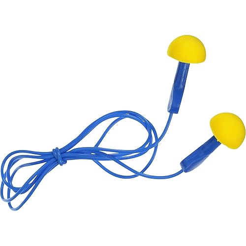 3M E-A-R Express Pod tapones para los oídos con cable, protección de la audición con sujeción de color azul 311-1114 con almohadilla (pack por 100),