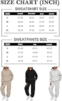 Vista 7 de AUTOMET Conjunto de 2 piezas para mujer, sudadera con capucha de gran tamaño, pantalones deportivos holgados de moda de otoño con bolsillos