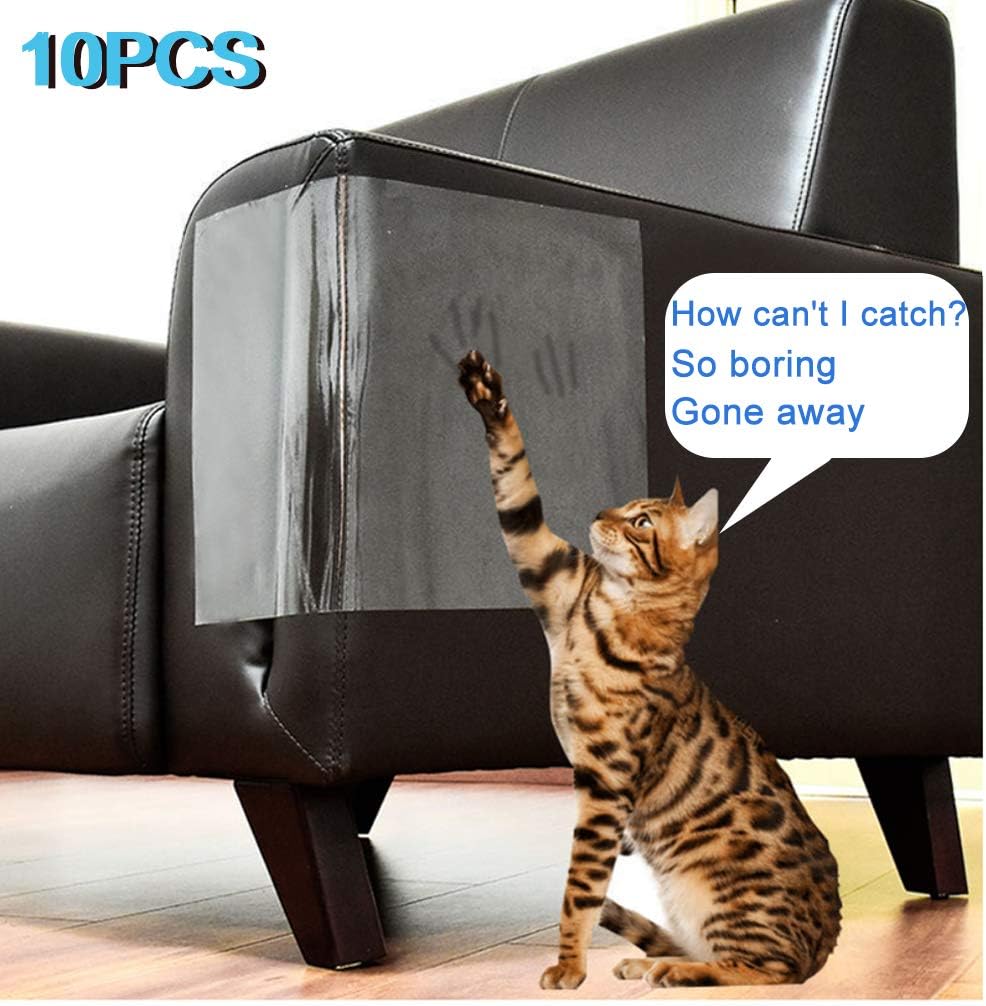 10Pack Cat Scratcher, Cat Scratch Deterrent Tape, Cat Repellent for Furniture, Cat Couch Protector, cat Scratching pad, Cat Training Tape, Protector for Couch, Carpet, Doors, Pet & Kid Safe : Pet Supplies