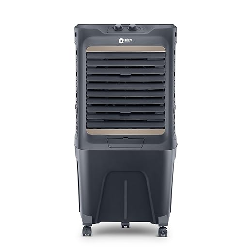 Orient Electric Tornado 65L Desert Air Cooler for home | Densenest Honeycomb Pads | Fully Collapsible Louvers, Inverter Compatible | High Air Delivery | 1 Year Warranty by Orient | Dark Grey