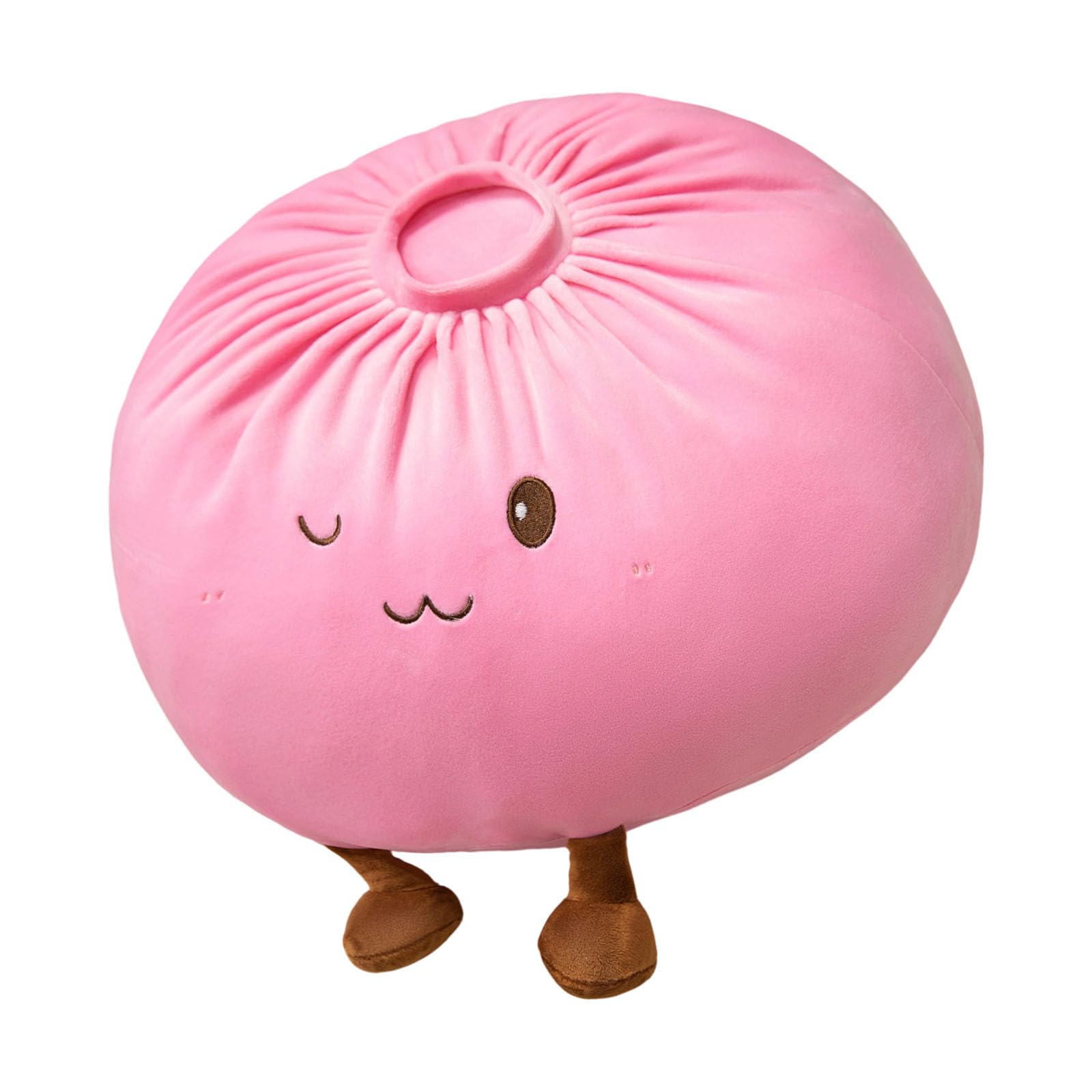 CAZSTYK Round Baozi Shaped Pad Comfortable PP Cotton Filled Excellent for Rest Reading Watching Shows 28cm Diameter Versatile Plush Pillow