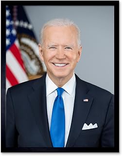 Artery8 US President Joe Biden United States America Portrait Photo Artwork Framed Wall Art Print 9X7 Inch