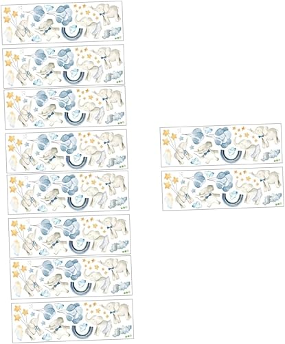 10 juegos de calcomanías de pared con diseño de elefante, diseño de animales de dibujos animados, decoraciones para salas de casa, habitación de disponible en Yaxa Venezuela