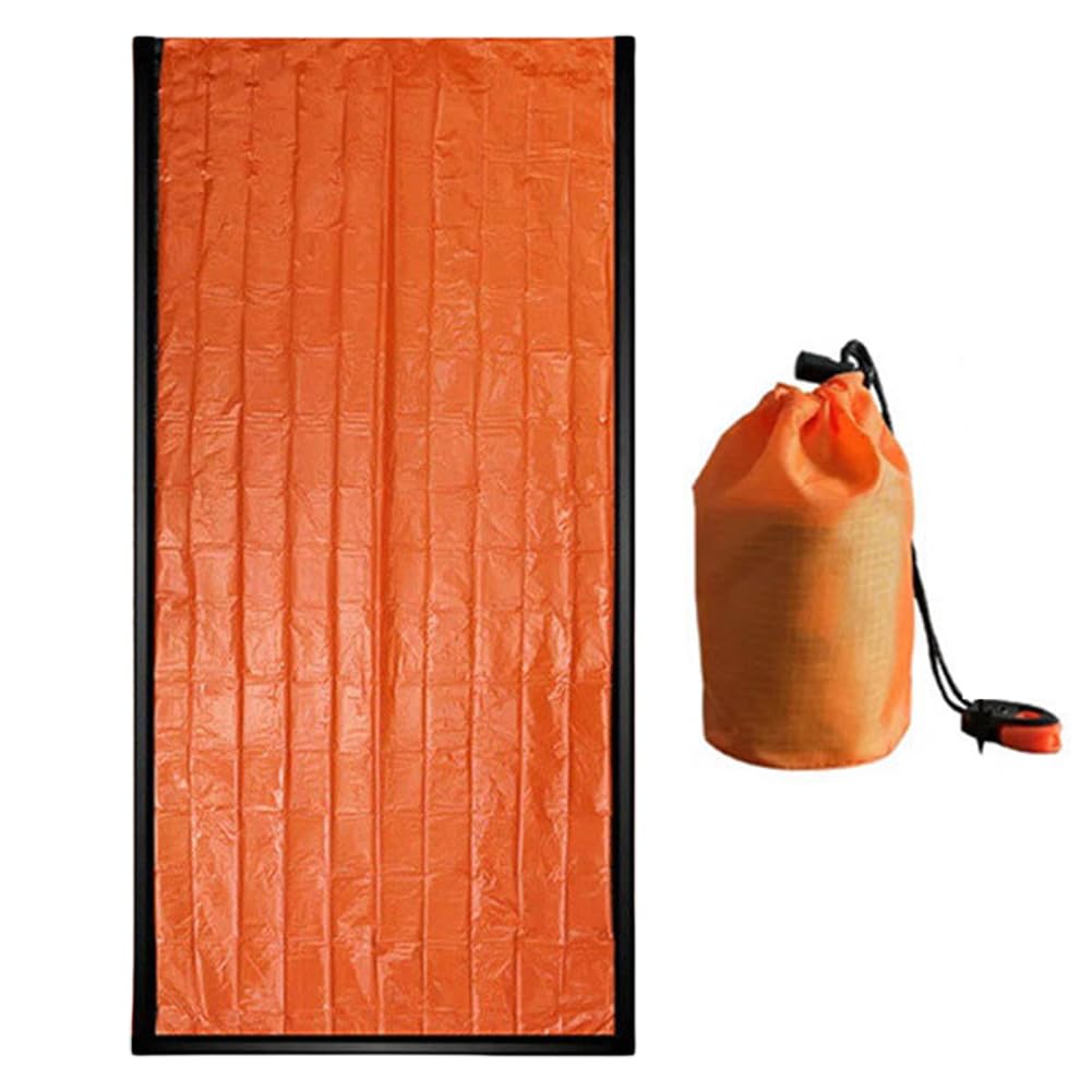 Survival Sleeping Bag Waterproof Thermal Bivy Sack Portable Thermal Sleeping Bag Survival Gear for Camping Hiking Outdoor Adventure