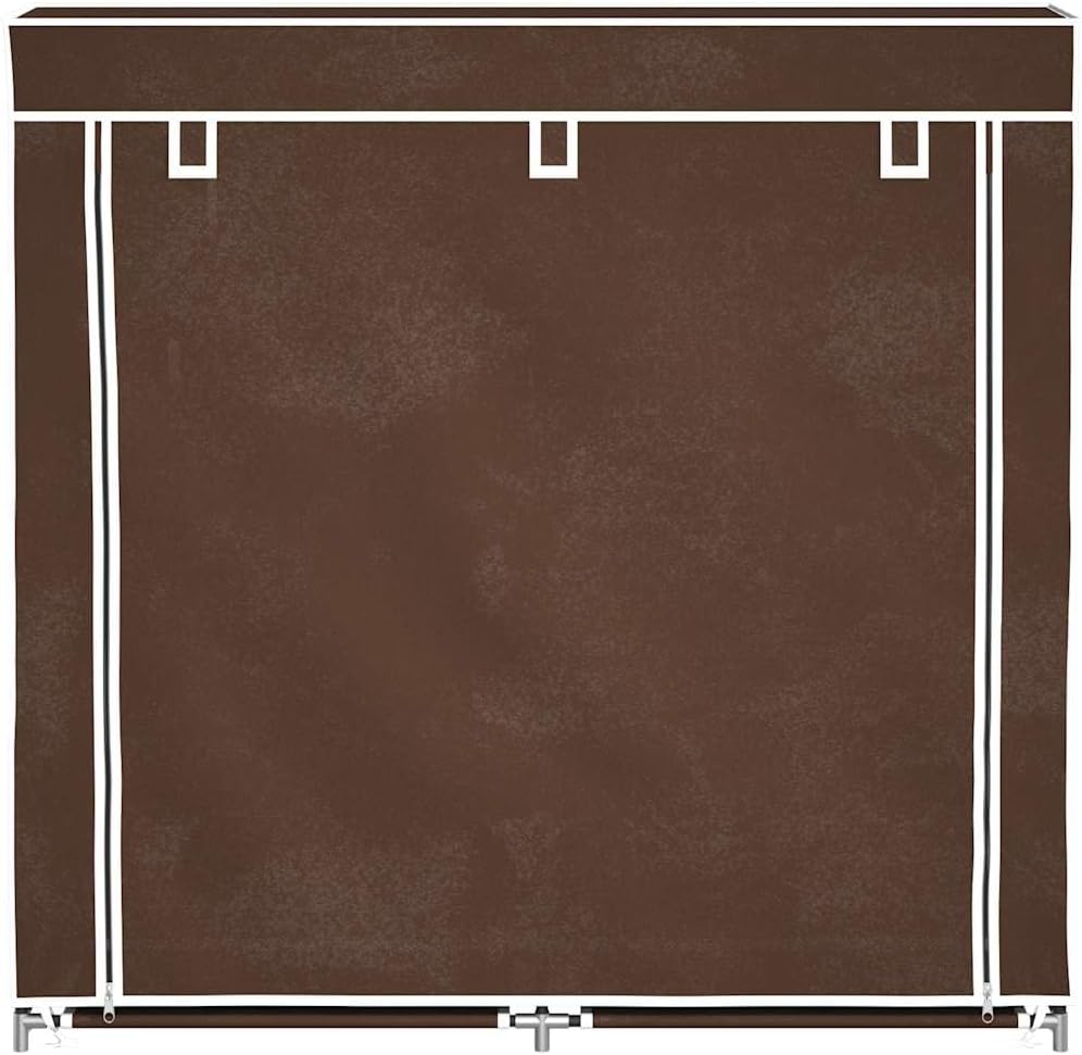 vidaXL Shoe Rack Brown Powder Coated Tubes 45.3x11.0x43.3in Lightweight