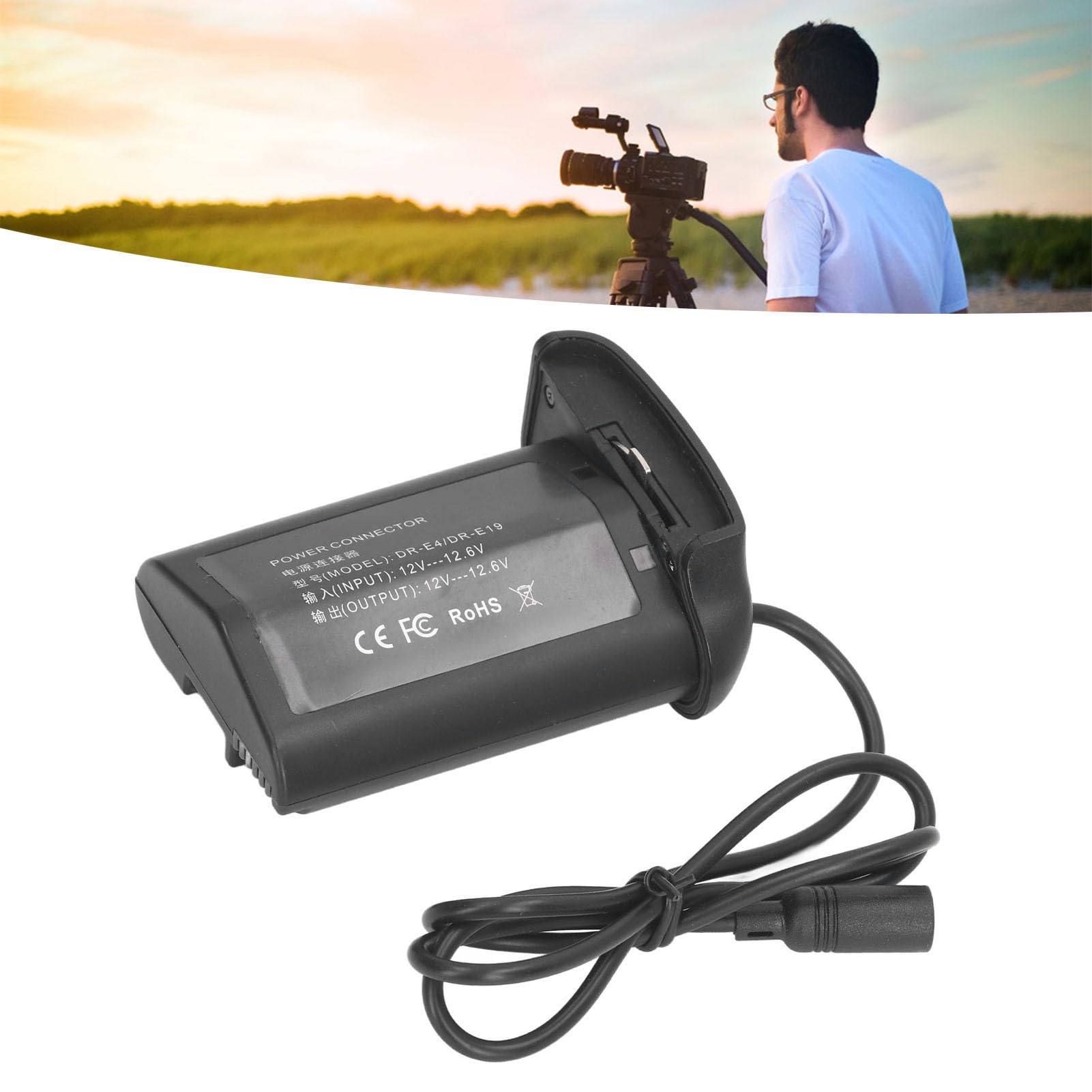 Cryfokt Zasilacz Ciągły do ​​aparatu LP E19 z Wbudowanym Chipem PCM i technologią SMT, doCanon R3 1D X Mark III 1D X Mark II 1Ds III IV (wtyczka UE)