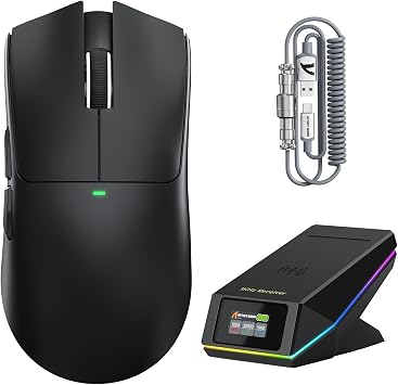 ATTACK SHARK X11PRO V2 Wireless Gaming Mouse with RGB Charging Dock, Black