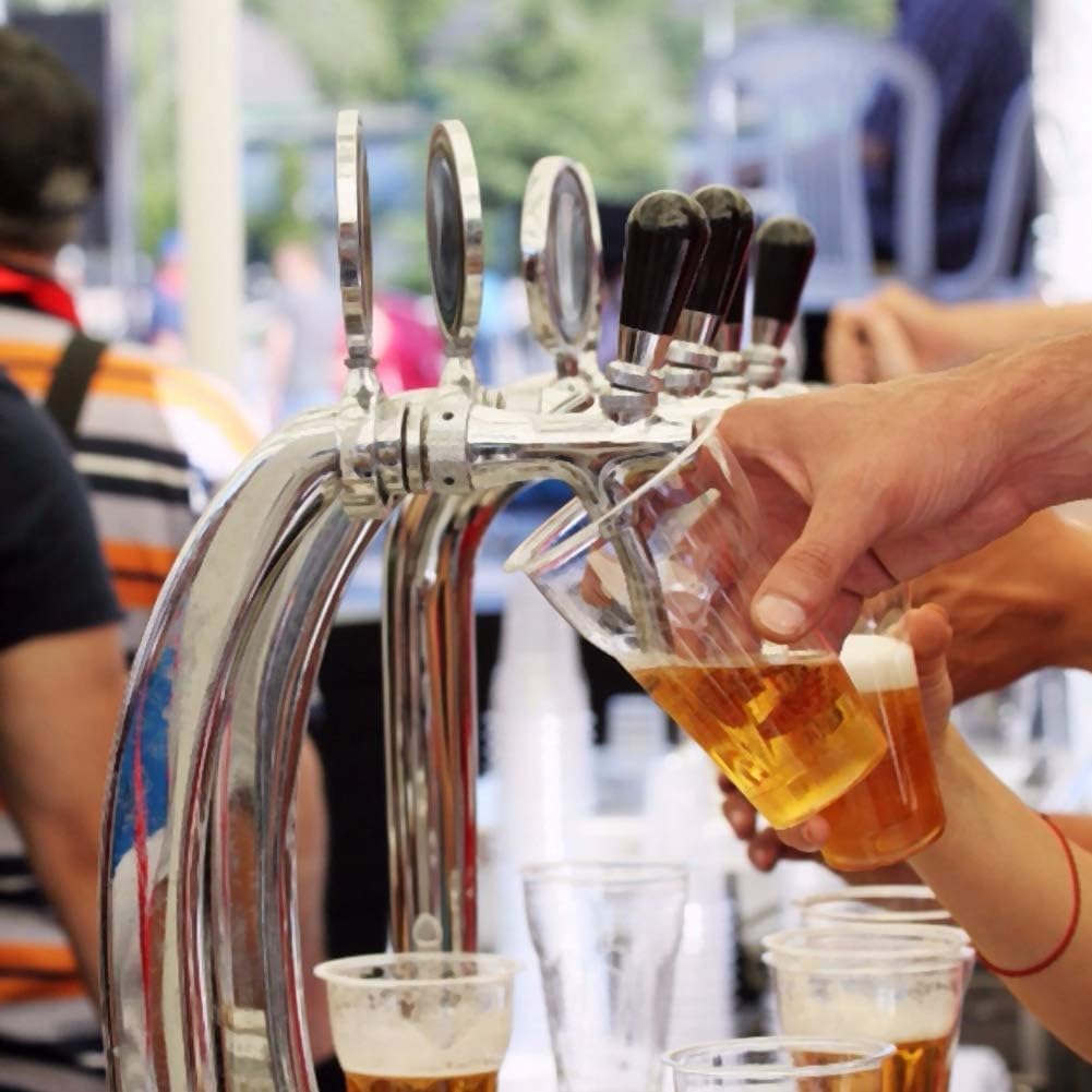 DEWIN Einstellbare Zapfhahn Edelstahl G5/8 Bierhahn für Hausbar