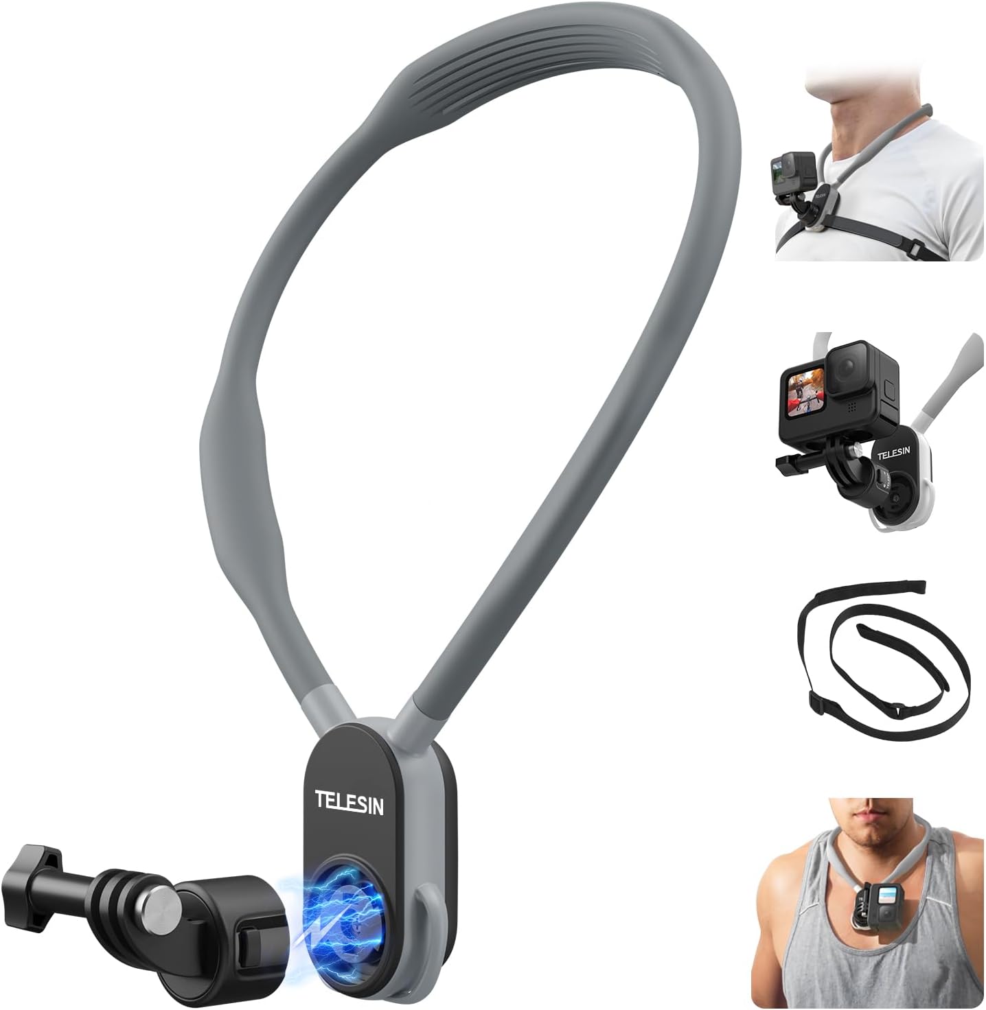 TELESIN Magnetische Adapterhalterung Für DJI Action 5 Pro Mit Adapteranschluss Für DJI Action 4