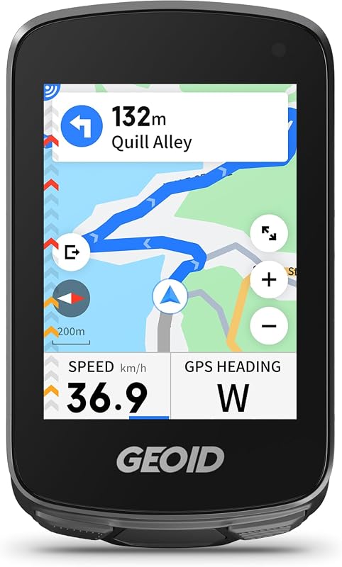 GEOID CC700 Pro 2.8" Color Touchscreen GPS Bike/Cycling Computer, Map Navigation with Re-Route Planning, WiFi Auto-Sync, ANT+/Bluetooth, Message Notification, IPX7 Waterproof, Free Indoor Training