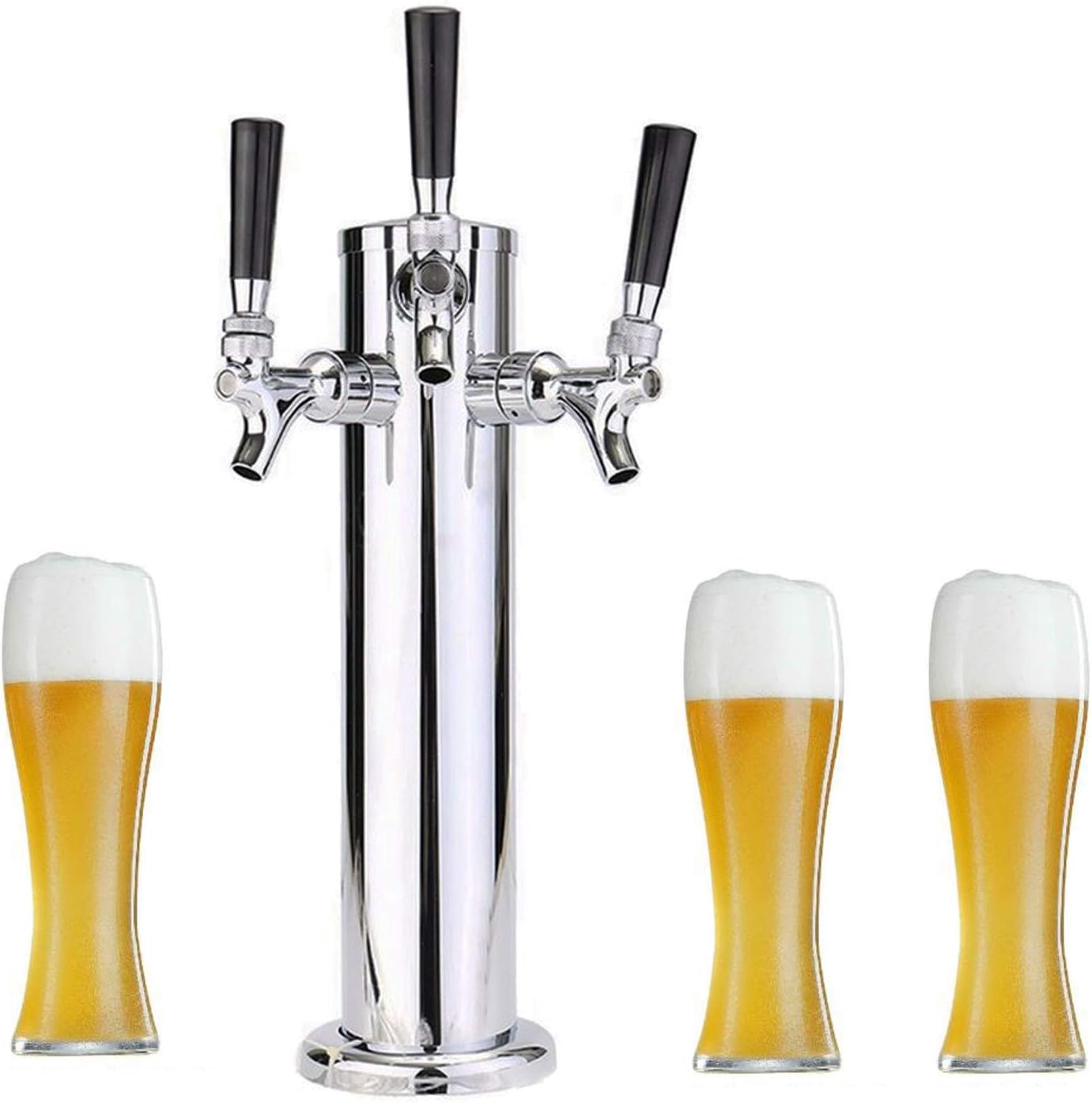 MGGi Draft Kegerator Tower Beer Dispenser Kit, Stainless