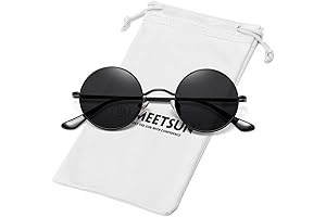 Round Hippie Lennon Sun Glasses With UV Protection