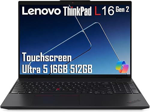 Laptop Lenovo ThinkPad L16 Gen 2 Business 2026 (pantalla táctil FHD+ de 16 pulgadas, Intel Core Ultra 5 225U (> i7-1365U), 16 GB de RAM, 512 GB SSD)