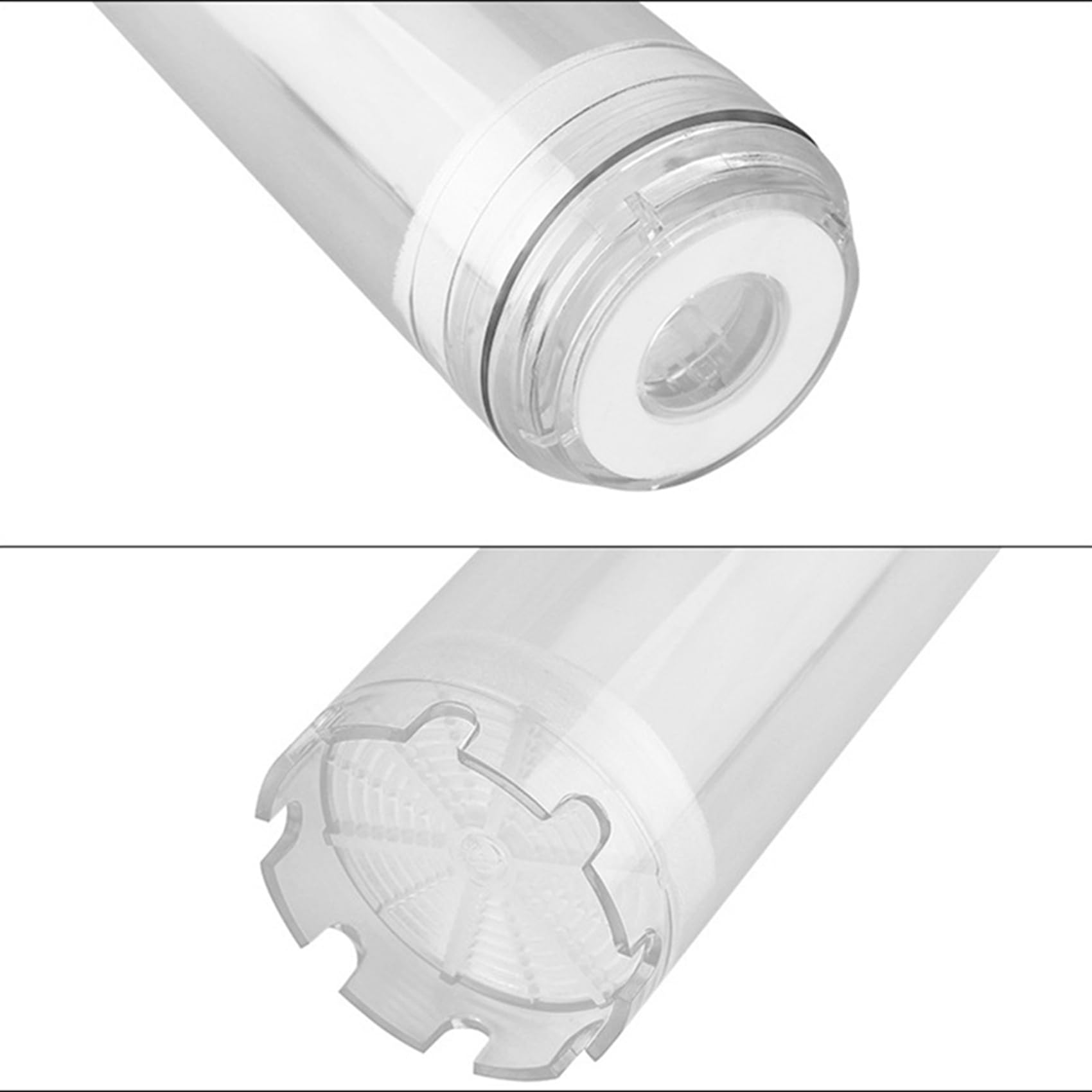 4 unidades de 25,4 cm reutilizable vacío transparente filtro de agua carcasa varios medios recargables