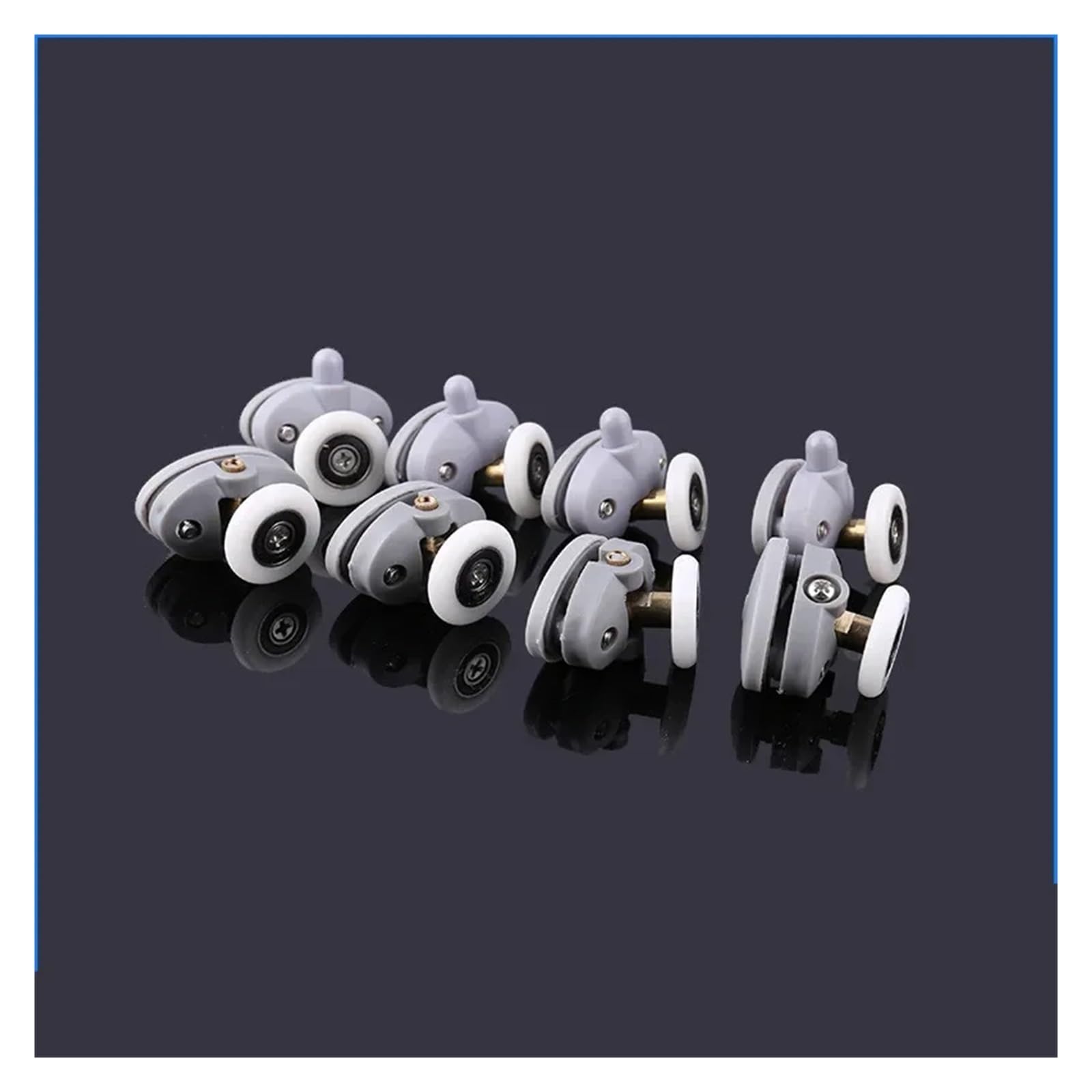4/8 stücke Oval 23mm 25mm Nylon Einzelnen Pop Up Pulley Runner Rad Duschkabine Glasschiebetür Rollen Für Schiebetüren aus Glas(8pcs,25mm)