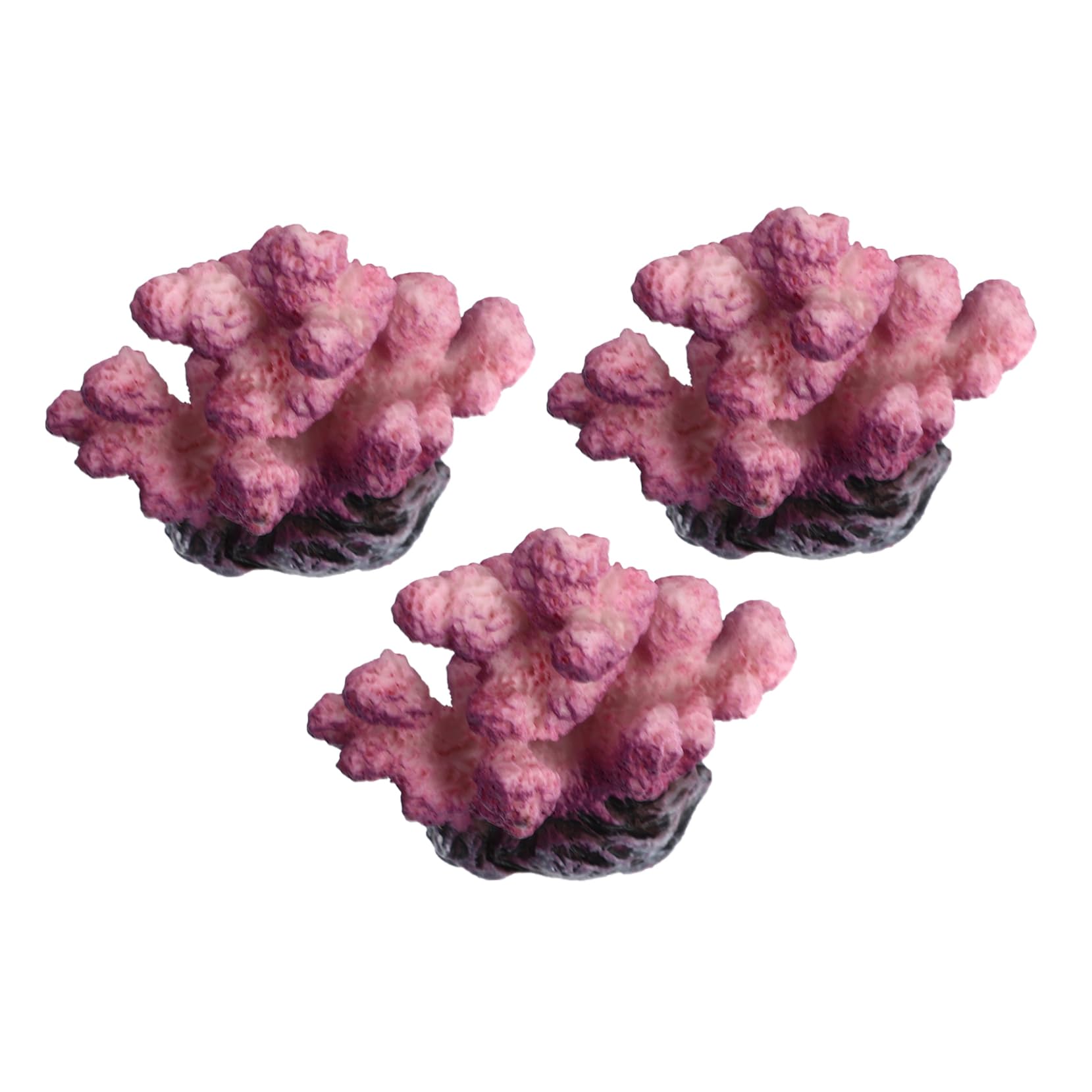 Mikikit 3 Pcs Resin Coral Statue Lifelike Artificial Coral for Fish Tank Aquarium Decor for Home Office Decoration Enhance Visual Appeal with Details