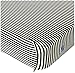 KicKee Pants Print Fitted Crib Sheet, Midnight/Natural Stripe