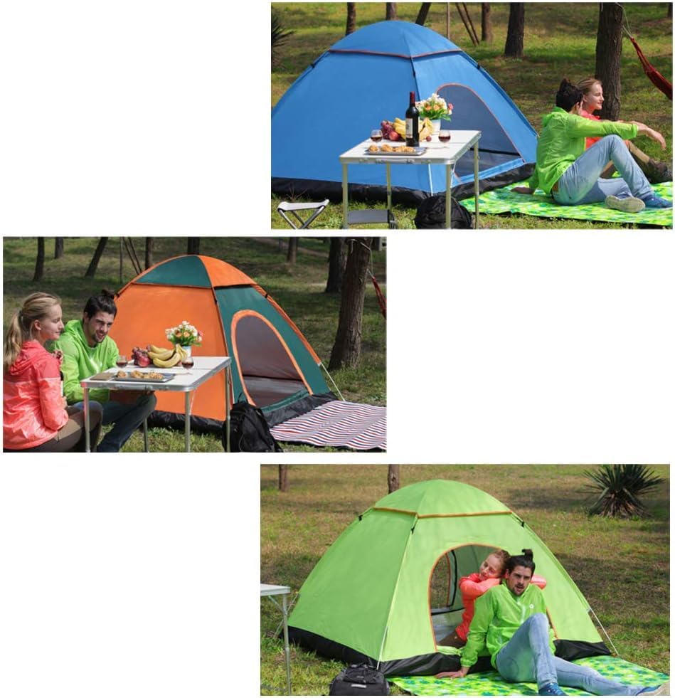 Image of 4 Person Tent for Picnic,Hiking,Camping Portable Waterproof Outdoor Tent House with Cover Bag (Multicolor)