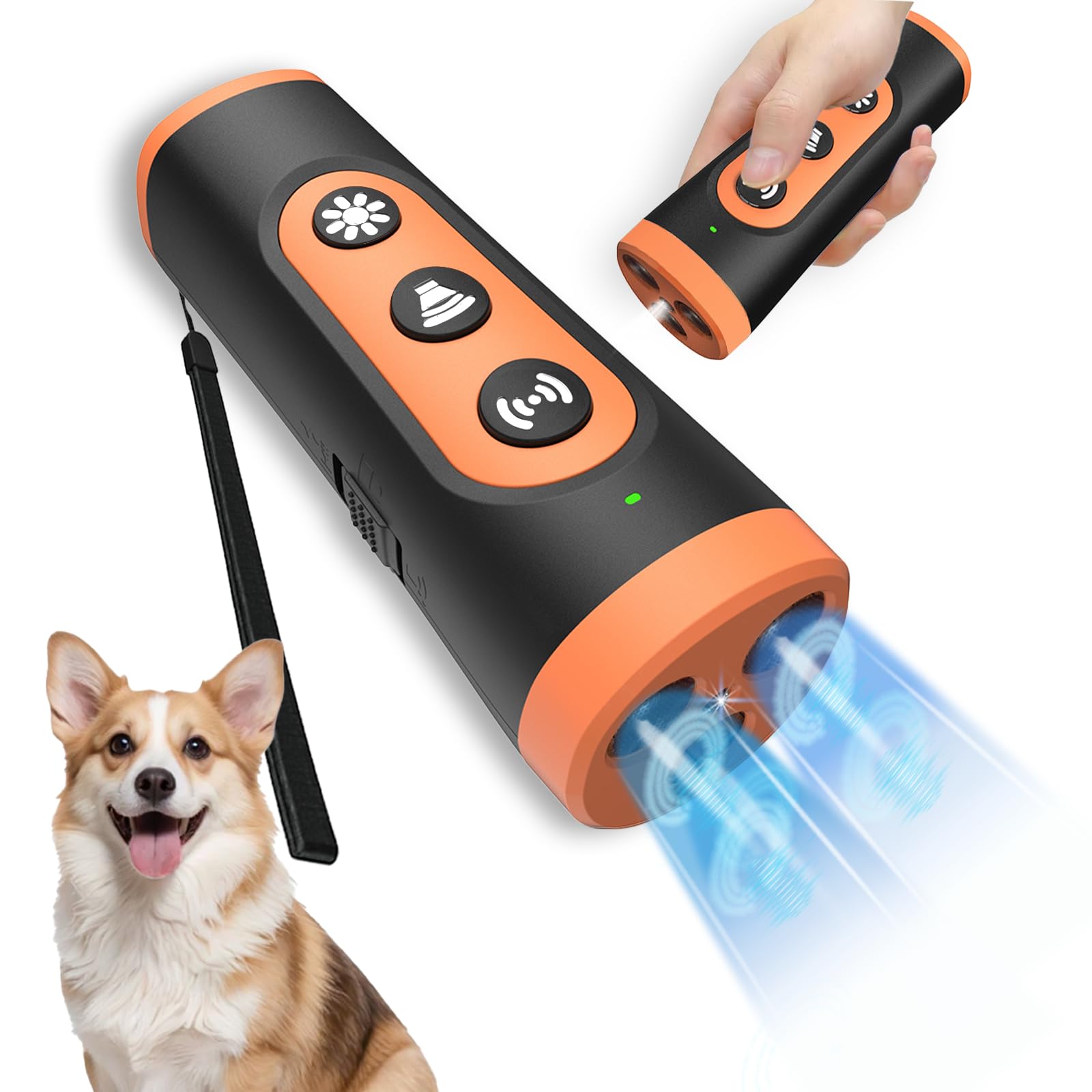 Anti Barking Device for Dogs – Ultrasonic Dog Bark Deterrent Rechargeable with 4 Safe Modes, 50ft Range, Stops Bad Behavior, Barks No More, Safe & Effective Portable Anti Barking Device for All Dogs