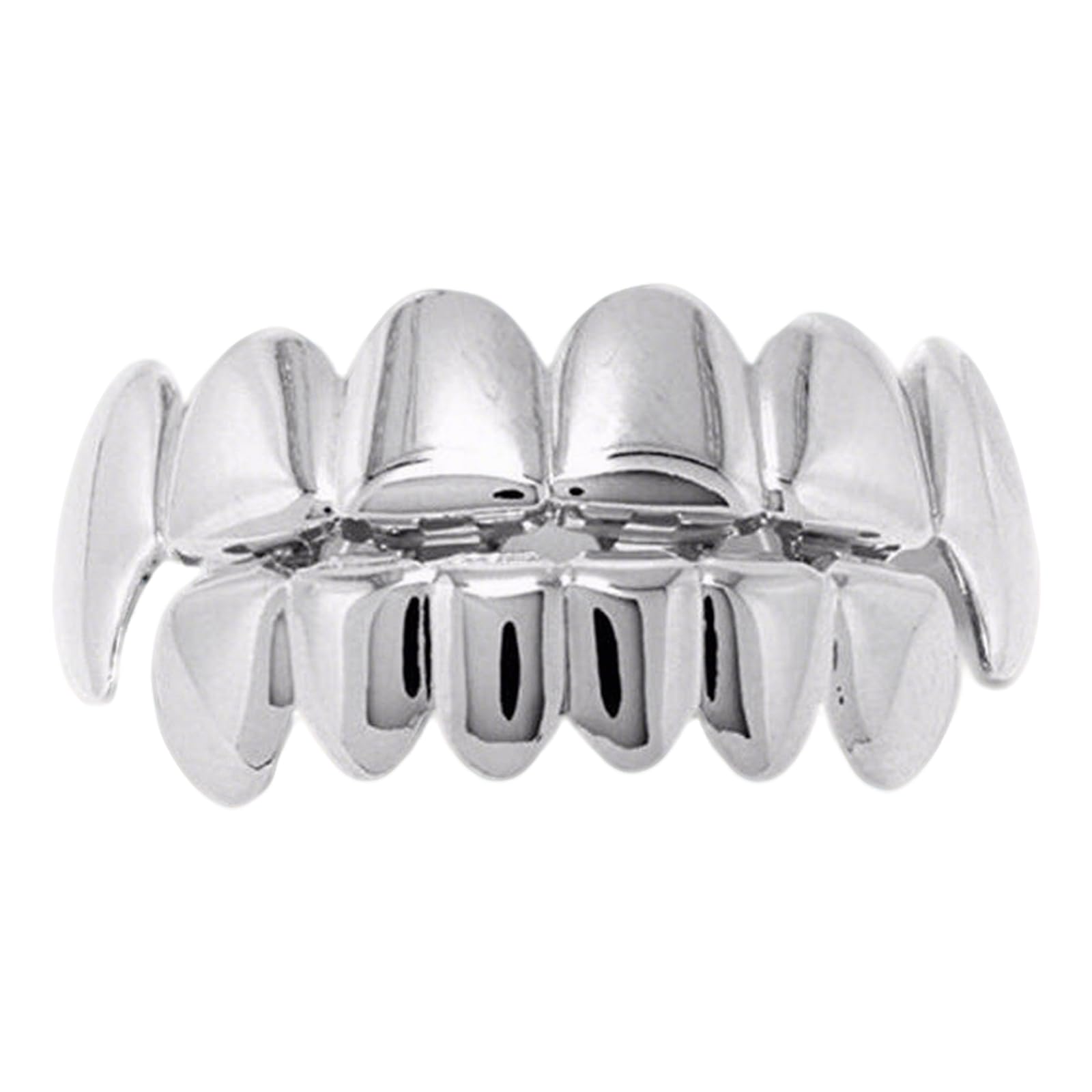 Silver Plated Tooth Hip Hop Teeth Grill for Teeth Mouth Hip Hop Mouth Grills for Men and Women