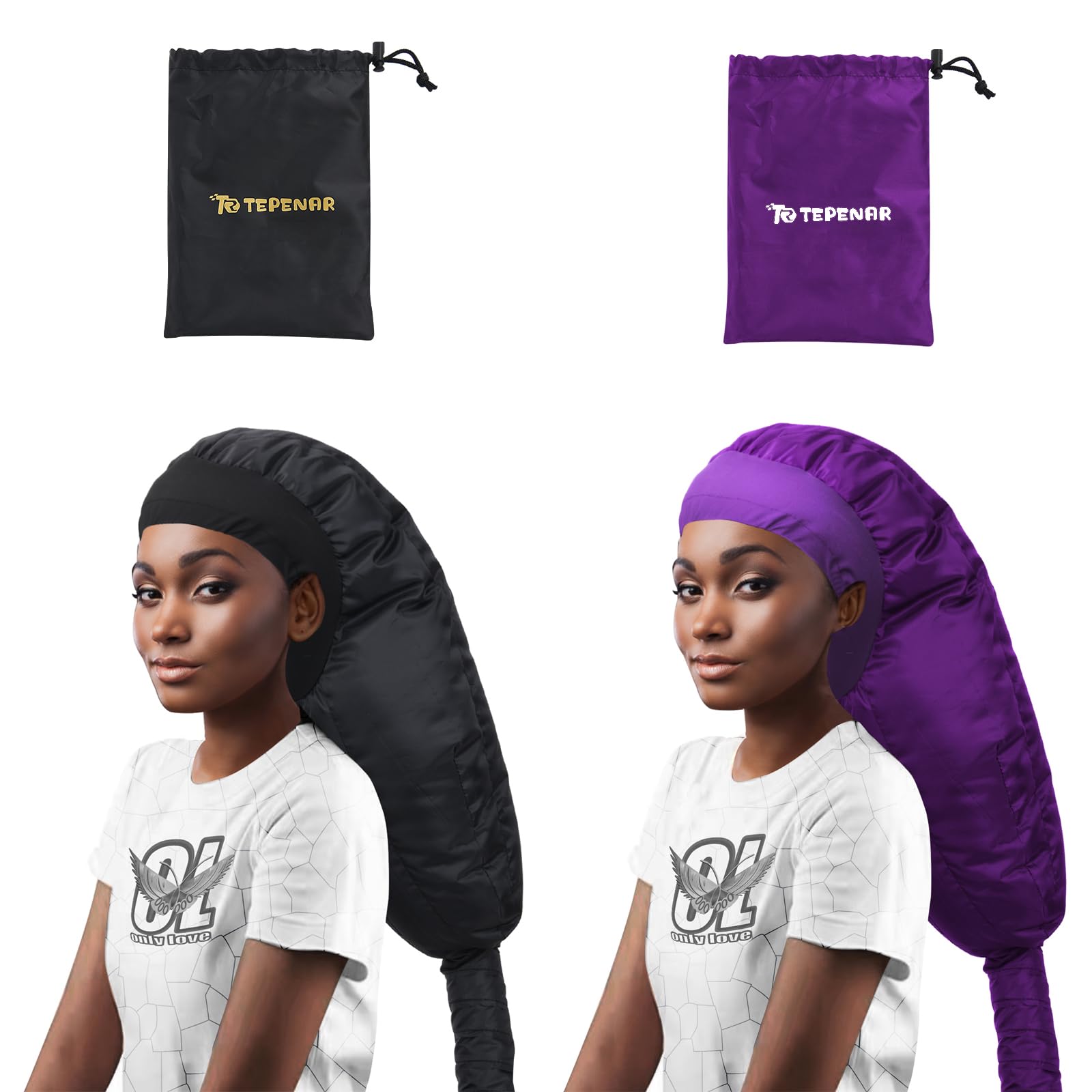 Bonnet Hair Dryer Attachment: Upgraded Extra Large Hooded Hair Dryer Adjustable Soft Blow Dryer Caps - Easy to Use for Natural Curly Textured Hair Care Styling Fast Drying