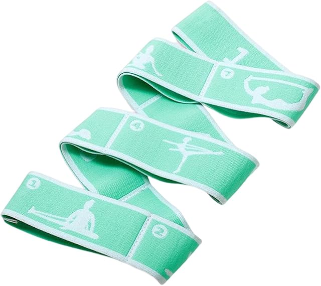 chiwanji Multifunctional Resistance Band Training Yoga Auxiliary Stretching Belt Elastic Band for Beginner Adults Exercises, Dance, Pilates, Green