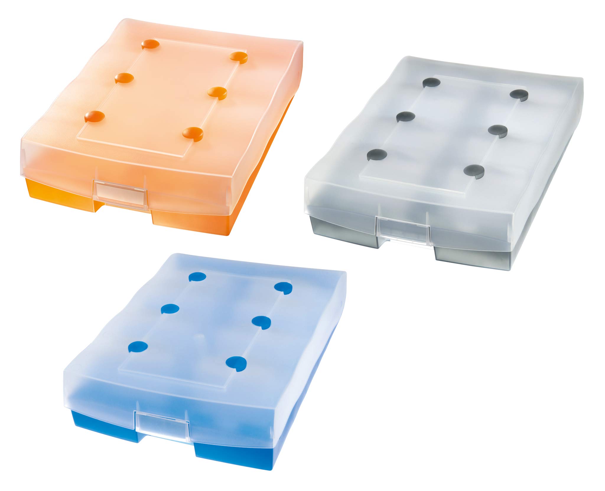 CROCO DUO Archivbox A8 für max. 2500 Karten, inkl. A-Z Register: transluzent grau