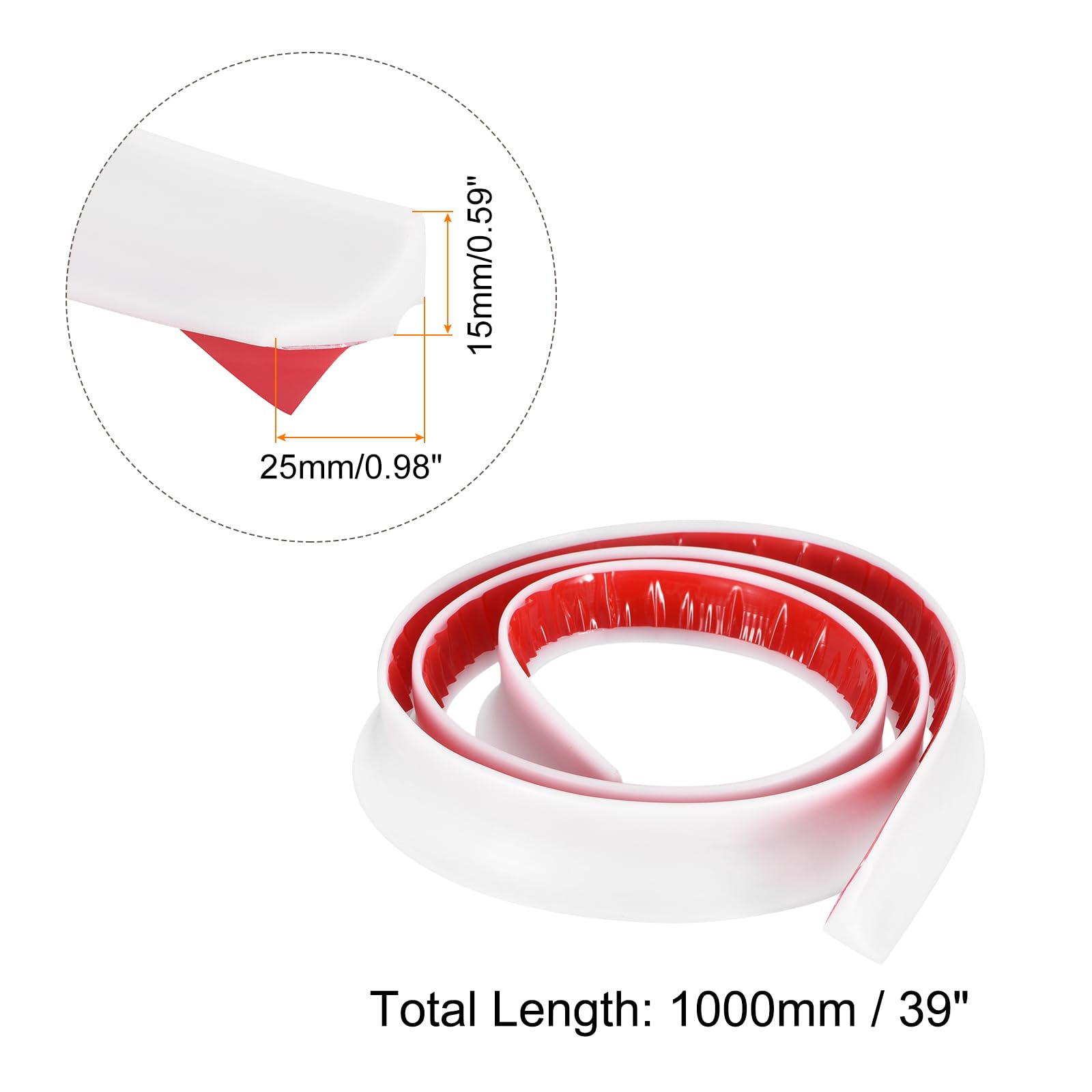 QUARKZMAN Schwallschutzleiste Für Dusche & Küche - Selbstklebend, Silikon, Wasserdicht