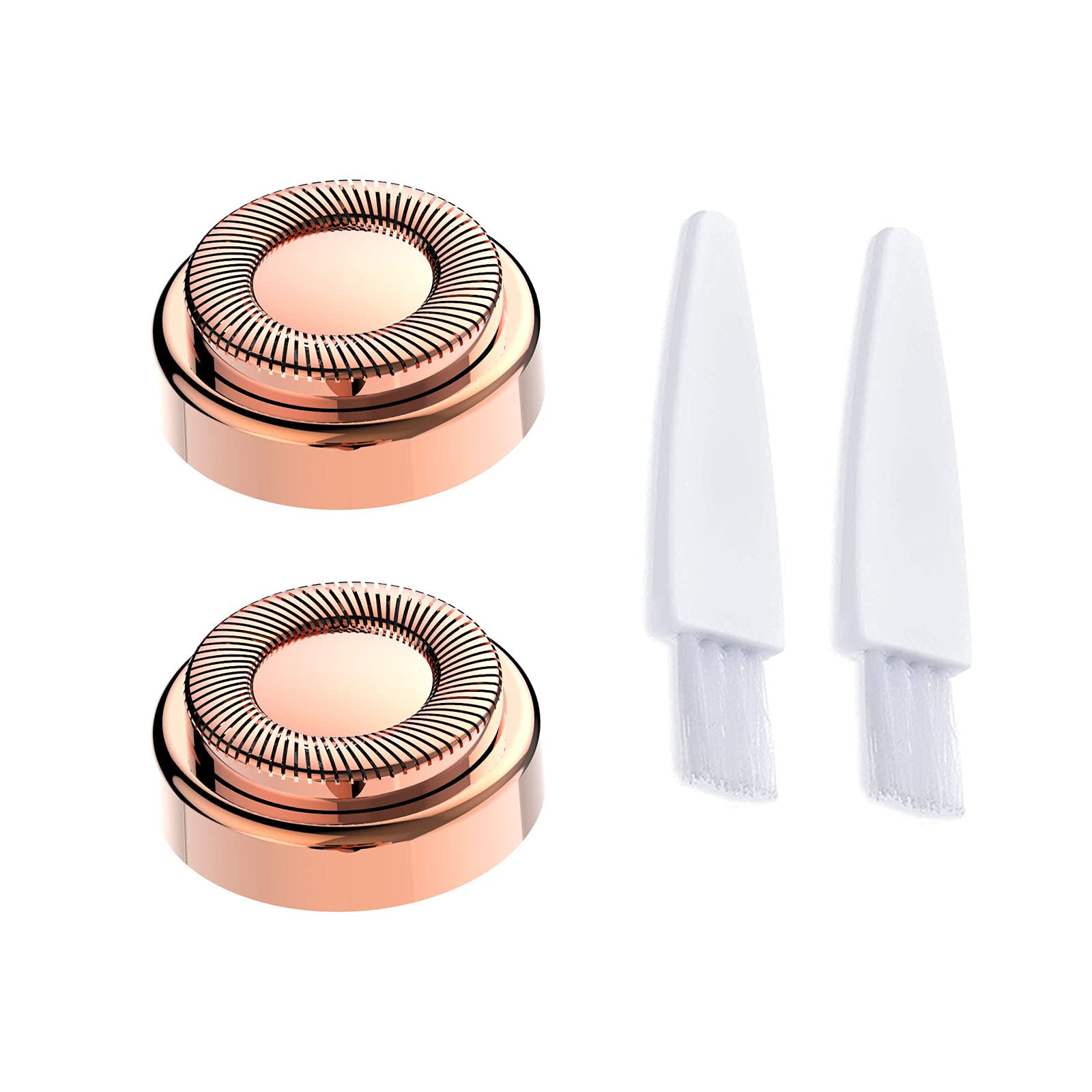 2PCS LinMei Replacement Heads Compatible for GEN 1 Finishing Touch Flawless Women's Painless Hair Remover with Cleaning Brushes